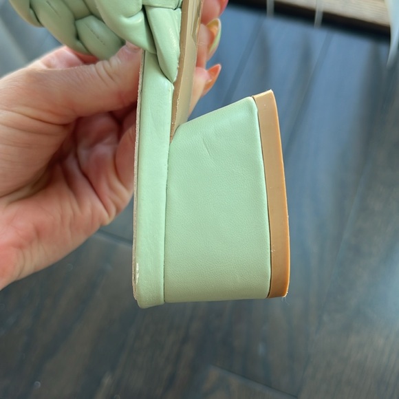 Never worn- Mint green braided sandals - Picture 3 of 4
